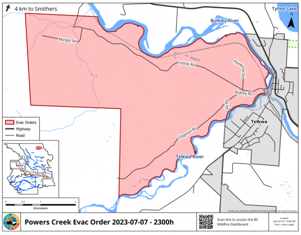Evacuation Order Issued for Some Properties in Telkwa, Due to Expanding ...